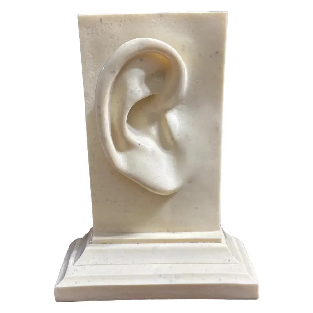 c2c Designs Ear Bookend Vintage Faux Marble Off White‎